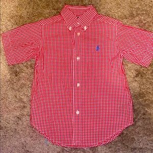 Ralph Lauren Red/White Check SS Button Up